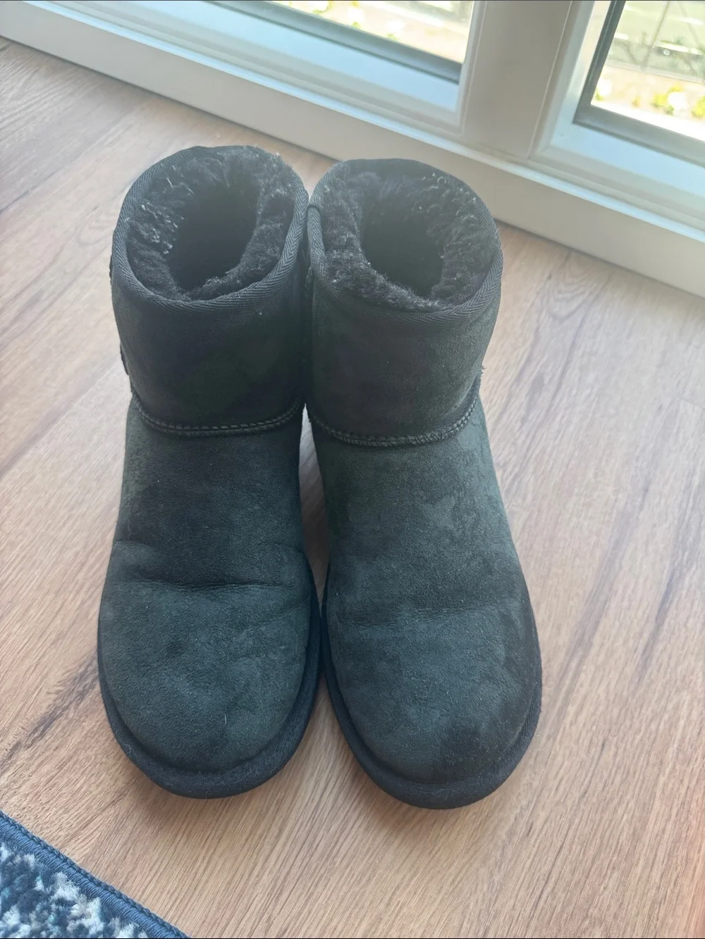 UGG Classic Short Black Shearling Lined Boots